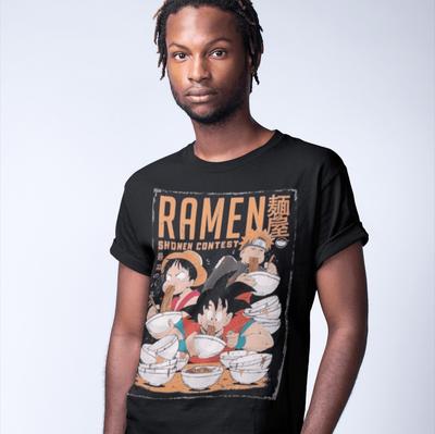 Anime Ramen Contest T-Shirt - Short Sleeve Ultra Soft Crew Neck Tee Unisex T-Shirt