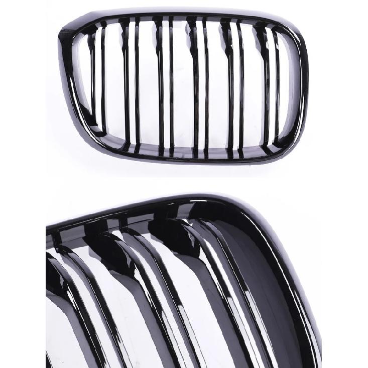 For BMW G01 X3 G02 X4 2018- Front Grille Racing Grills Car Front Kidney Replacement Glossy Black Single Double Grill Grille