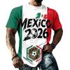 Men's Mexico Soccer Fan T-Shirt Round Neck Short Sleeve for Day