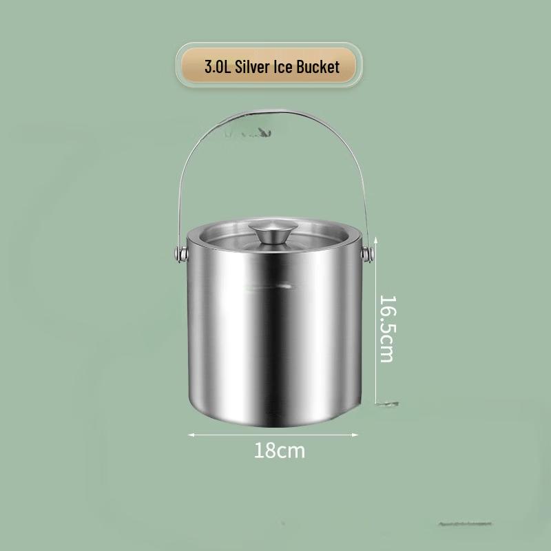 

Stainless Steel Double-Wall Insulated Ice Bucket