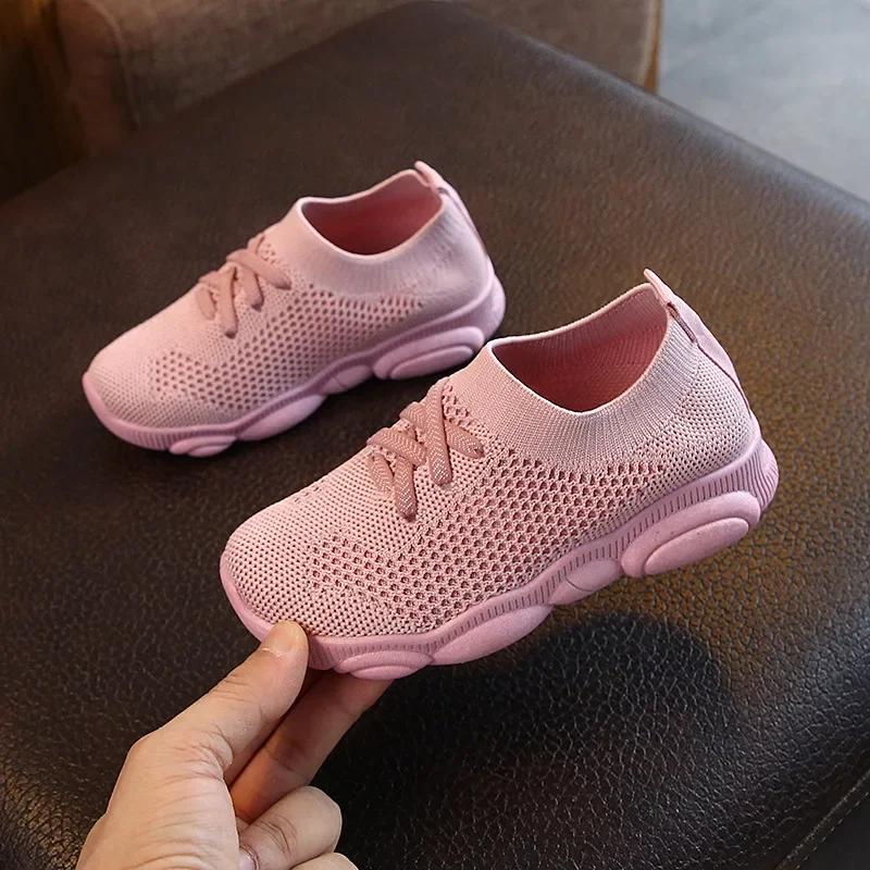 Baby Sneakers 2025 Fashion Children Flat  Infant Kids Baby Girls Boys Solid Mesh Sport Running Sneakers Shoes