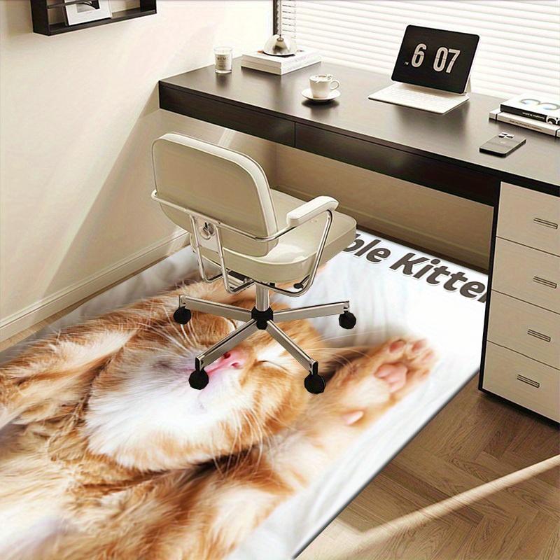 Office Carpet Adorable Kittens Sofa Rug, Under Chair Protective Blanket