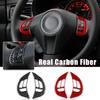 Real Soft Carbon Fiber For Subaru Impreza 2009 2010 2011 Car Steering Wheel Stickers Strip Interior Trim Auto Accessories