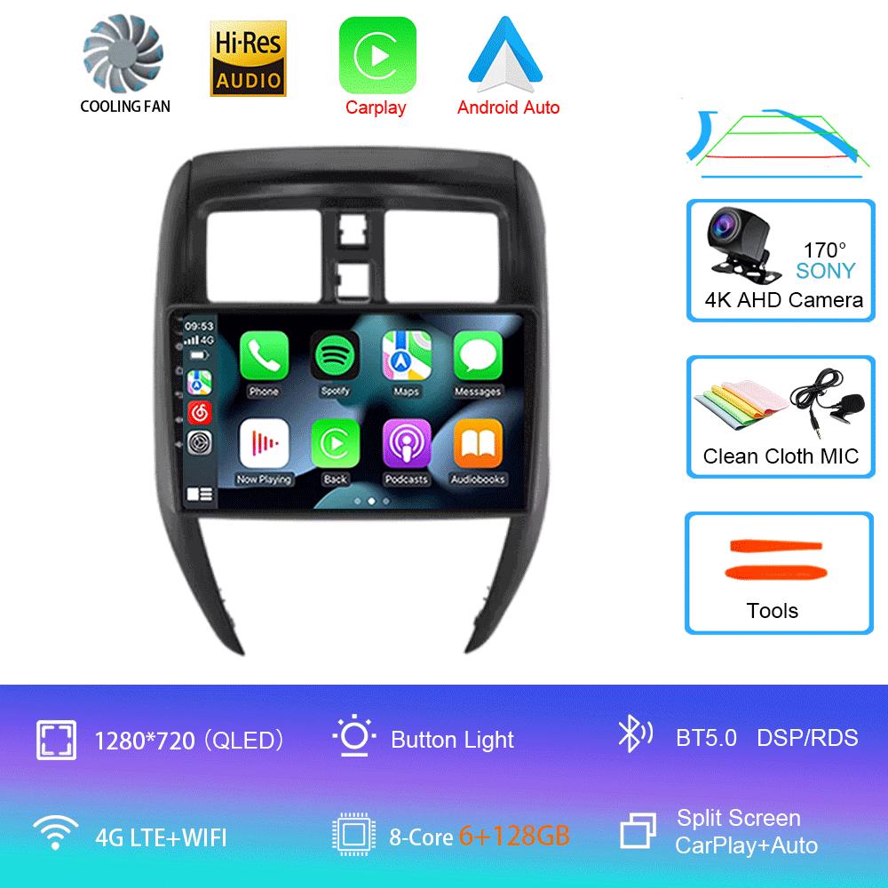 Android Car Radio Video Player For Nissan Versa Sedan 2015-2019 GPS Navigation Carplay Auto Stereo Player WIFI 4G DSP 360 Camera
