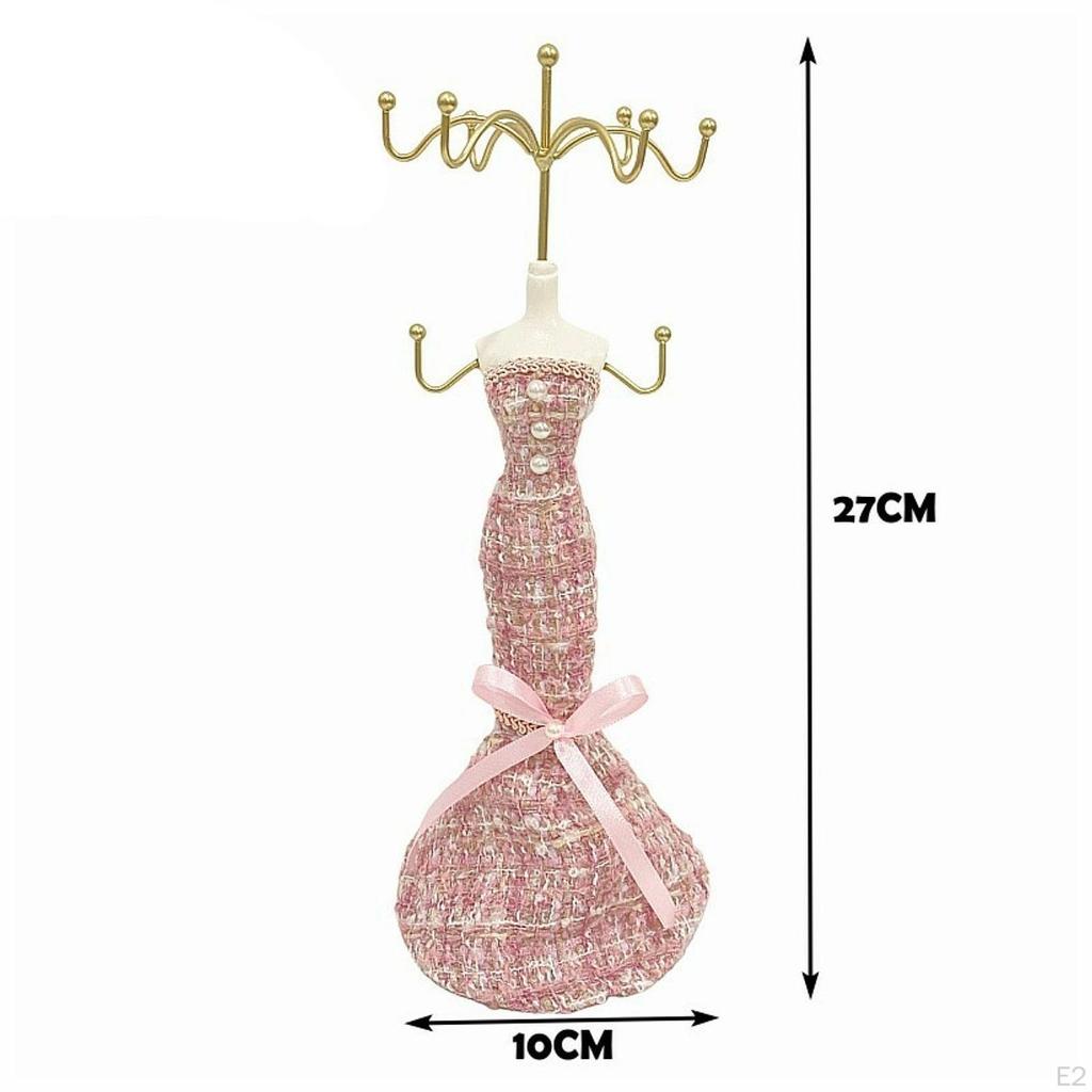 Model Dress Jewelry Display Stand Earring Necklace Holder Gift Home Decoration Hanging Rack
