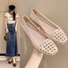 Korean Style Low-Cut Jelly Sandals - 2025 Casual Square Toe Slip-On Flats