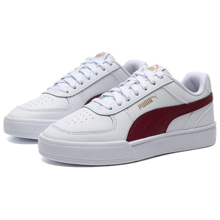 Puma Caven Comfortable Versatile Low-Top Sneakers Unisex Sneakers White Red 380810-47