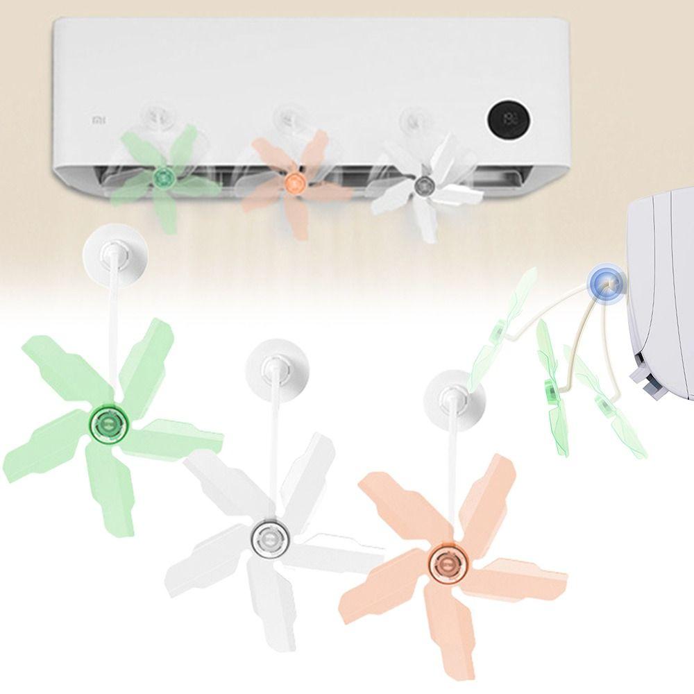 

1/3pcs Windmill Shaped AC Deflector Fan Suction Cup Hanging Machine Wind Baffle 1pc White