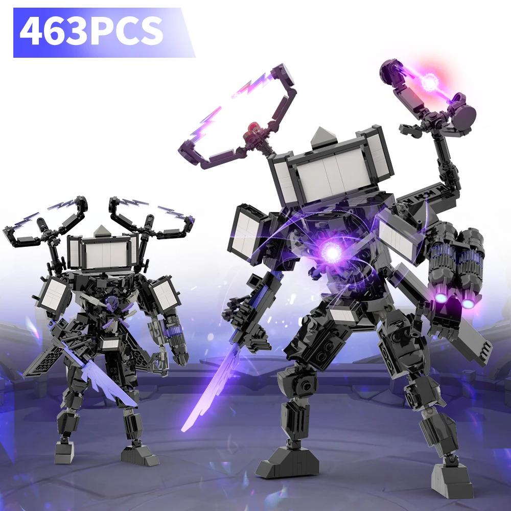 Nowy Skibidi Man Klocki Konstrukcyjne Kamerzysta Tvman Tytanowy Król Zegarów Animowane Figurki Model Zabawki dla Dzieci Prezent na Boże Narodzenie Wielkanoc