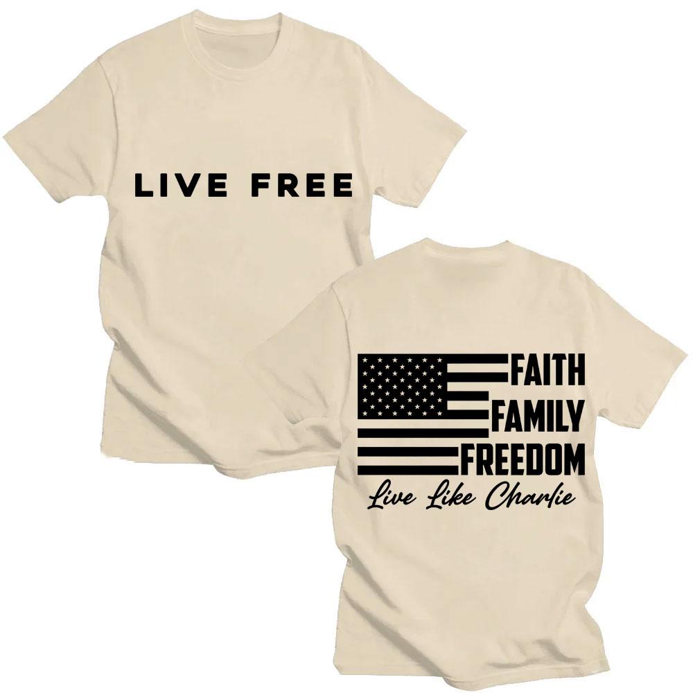 Charlie Kirk Freedom Classic Quote Graphic T-shirts Men Women Fashion Harajuku T Shirt Oversized Cotton Casual Tees Streetwear