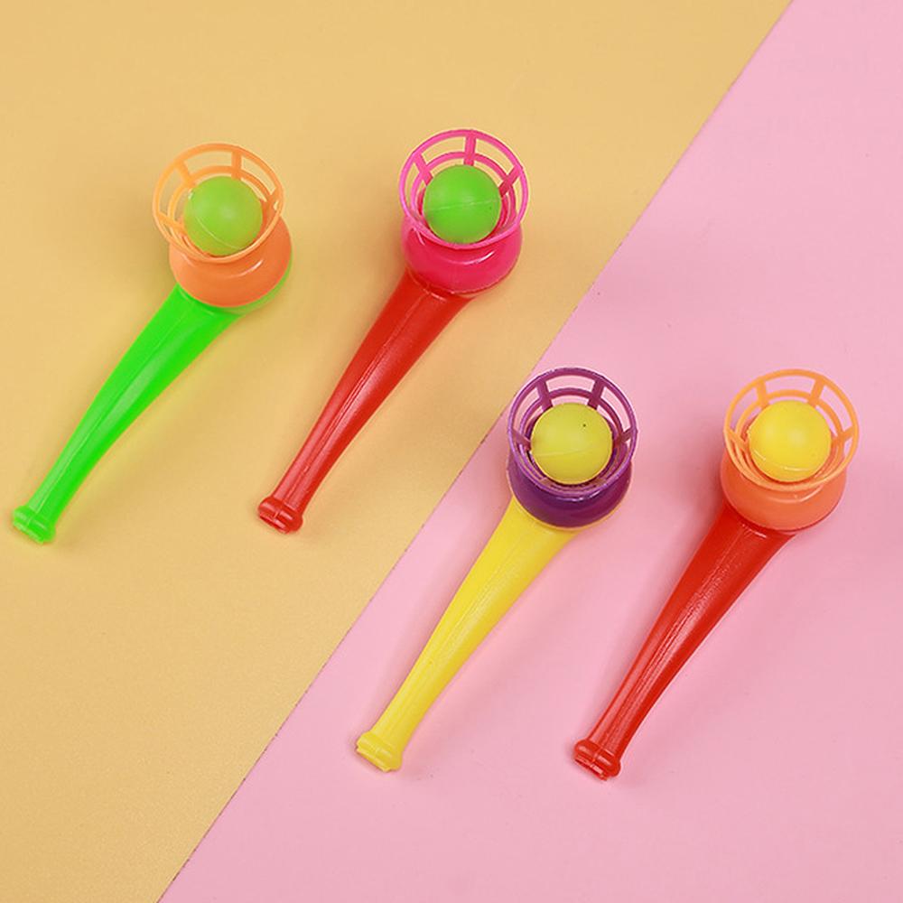 5/10/20Pcs Ball Blowing Pipe Random Color Floating Blow Suspended Ball Game Toy for Kids Birthday Party Baby Shower Gifts