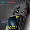 Shockproof Armor Matte Case For Pocophone Poco X7 F6 Pro M6 Plus X6 X5 F5 M3 C71 4G 5G Phone Soft Bumper Hard Cover