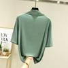 Modal Half High Neck T Shirt For Women With Soft Knit Fabric And Casual Style