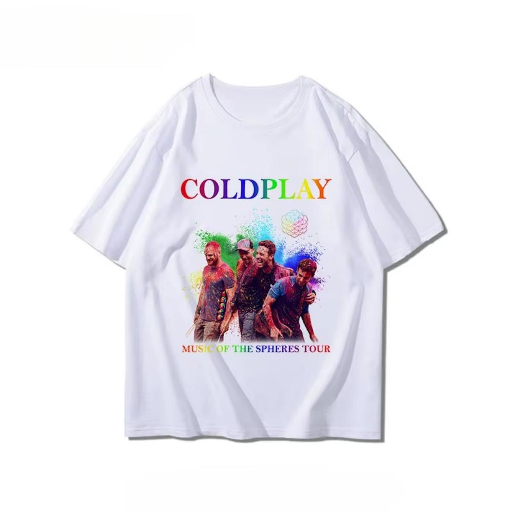 Coldplay Short Sleeve Boys & Girls Summer London Alternative Rock Boys & Girls Printed Casual Graphic  T-shirt