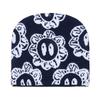 Cold Hat Internet Celebrity Jacquard Sun Flower Knitted Wool Hat Warm Pullover Hat Wholesale