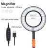 Lighting LED 5X Magnifying Lamp with Clamp Hands Free PCB Fixture Swivel Arms PCB Fixture Helping Hands Soldering