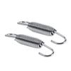 2x Motorcycle Exhaust System Fully Rotatable Mounting Springs Stainless Steel