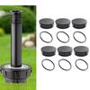 4 6 Pcs Black Plastic Sprinkler Cap Seal Replacement For 1800 1800XC Series Sprinklers Garden Lawn Irrigation System Accessories