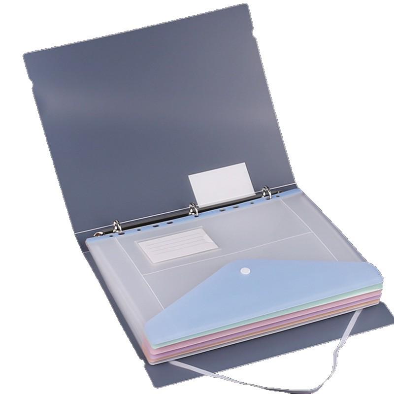 Clear 3-Ring Binder with 11-Hole Sheet Protectors for Office Files and Student Papers
