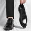 Fashion British Style Men's Business Leather Shoes Classic Gentleman High Quality Style Groom's Wedding Dress Black Brown Plus Size
