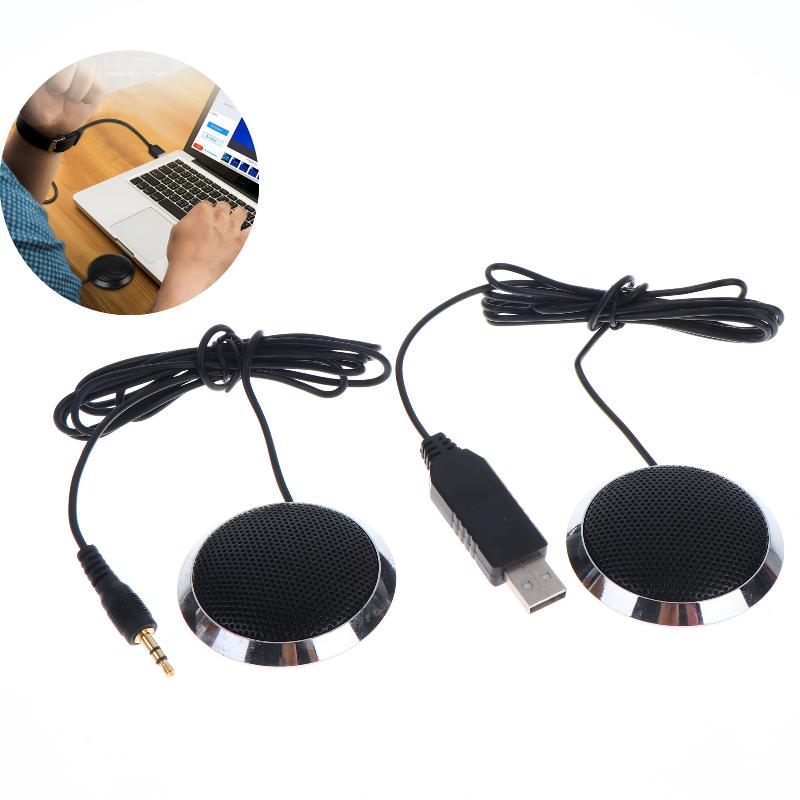 3.5Mm/Usb Condenser Microphone Omnidirectional Desktop Conference Mic For Laptop Pc Computer Gaming Streaming Online Class