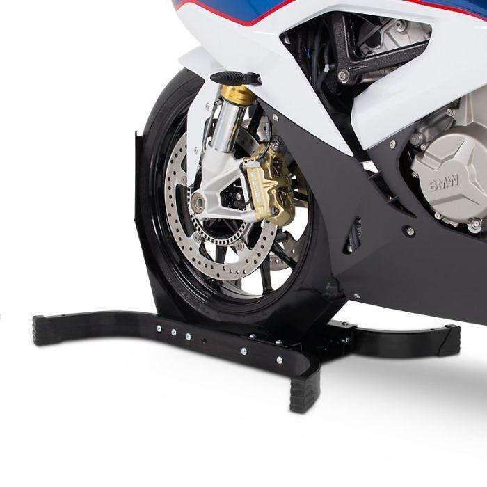 Moto Bloque Roue ConStands Easy-Plus Bequille Avant à 21 Pouces noir-mate