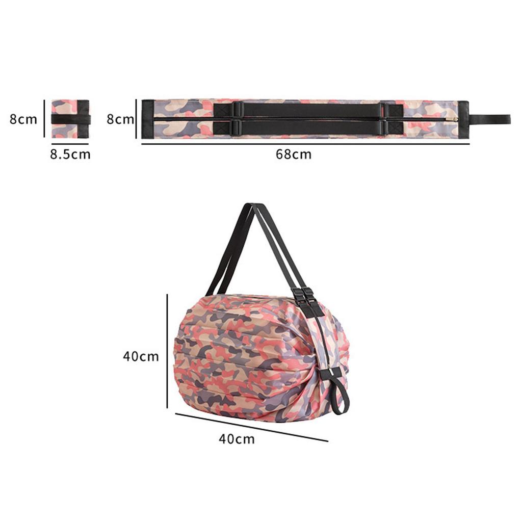 Foldable Grocery Storage Tote Adjustable Shoulder Strap Container Case Pouch Portable Reusable