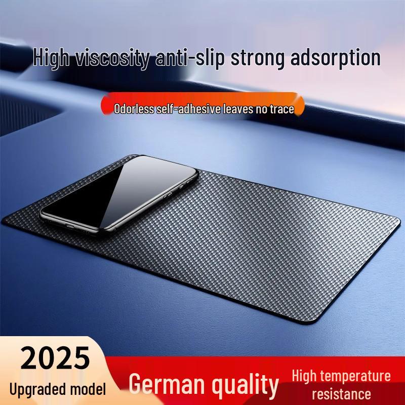 Non-Slip Dashboard Phone Mount: Heat-Resistant Rubber Pad for Secure Car Console Storage