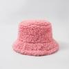 Lamb Wool Plush Hats Solid Color Wide Brims Caps All-match Fall Winter Plush Hat Plush Hat Bucket Hats for Women & Men