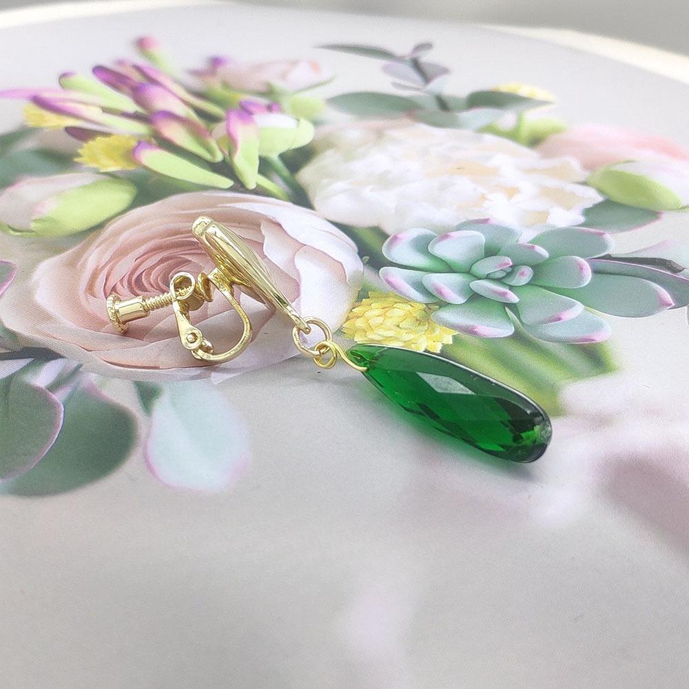 

Anime Water Drop Earrings,The Twitter Of The Girls In The Medicine House Is The Same As The Style Around,Earrings And Ear Clips Are Versatile Earrings Ear clip зелений