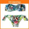 Exquisite Tropical Bikini Set With Green Leaf Print For Stylish Summer Swimwear