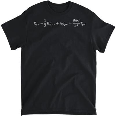 Einsteins Feldgleichung Geschenk T-Shirt, Tanktop, Langarmshirt, Sweatshirt, Hoodie Herren Damen Kinder Hergestellt in Kanada