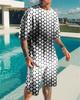 Summer Sportswear T-Shirt Men's Sportswear Suit Casual O-Neck Men's Shorts Two-Piece Clothes Harajuku
