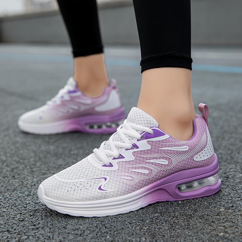 Spring and Summer Mesh Outdoor Breathable Leisure Student Sports Shoes Women's Air Cushion Running Shoes Jogging Shoes Large Size