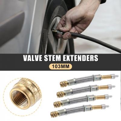 4pcs 103mm 4.06'' Tire Valve Stem Extension Inflator Extender Hose for Car