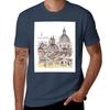 Florence Rooftops Illustrated Travels Tshirt All Match Basic Short Sleeve Top Tshirt