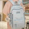 Schoolbag Milk Sweet Soft Mist Candy Bow Backpack Junior High School Students Multi-compartment Commuting Lightweight Versatile Backpack