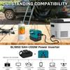 Power Inverter for Makita 18V Battery,DC 18V To AC 120V/220V Portable Power Station with USB,Type-C 280lm LED Light for Camping