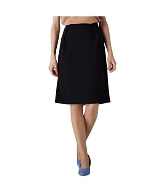 Nissen Tight Cut and Stretch Jersey Front Perfect for Commuting or Office Size Black Women's Skirt, Sewn, Material, Tuck, Work, LL,
