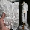 Țesătură Mare din Dantelă 24x100cm cu Volane 3D Flori Artificiale pentru Buchet DIY Accesorii de Designer Pânză pentru Cusut Manual Haine
