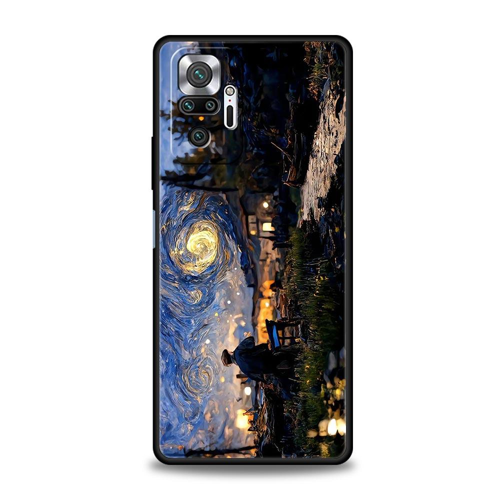 Phone Case For Xiaomi Redmi Note 13 12 5G 9S 9 8 10 11 Pro 9T 13C 12C 10C 9C 9A 7 Pro Silicone Cover Retro Van Gogh Oil Painting