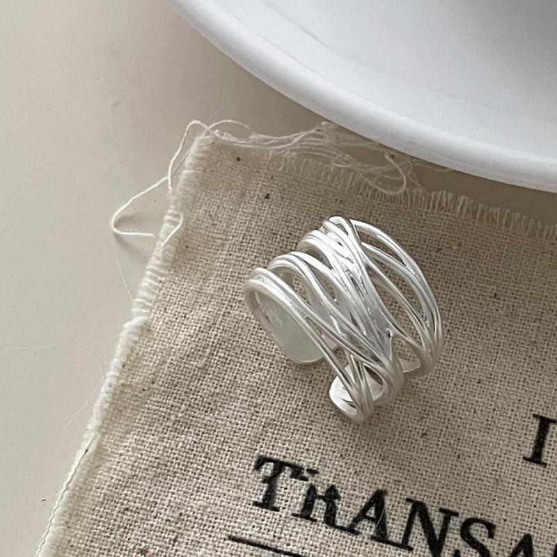 Twisted Wire Geometric Multi-Layer Openable Ring - Fashionable Index Finger Ring