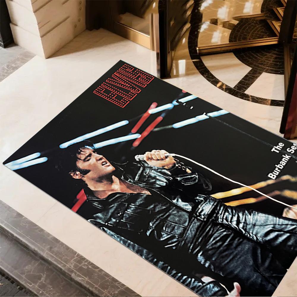 Elvis Presley's Iconic Style Floor Rug Office Rug Design for Foyer Decorate room Living Rooms Hallway Antislip Carpet Decorate Offices