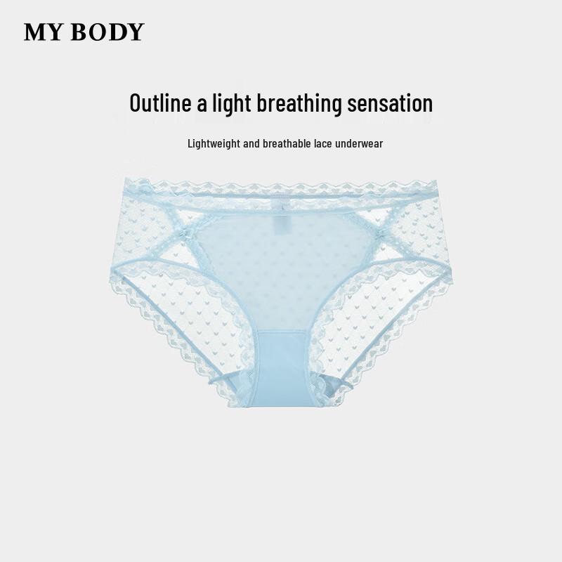 Mybody Women's Lace Mid-Low Waist Briefs