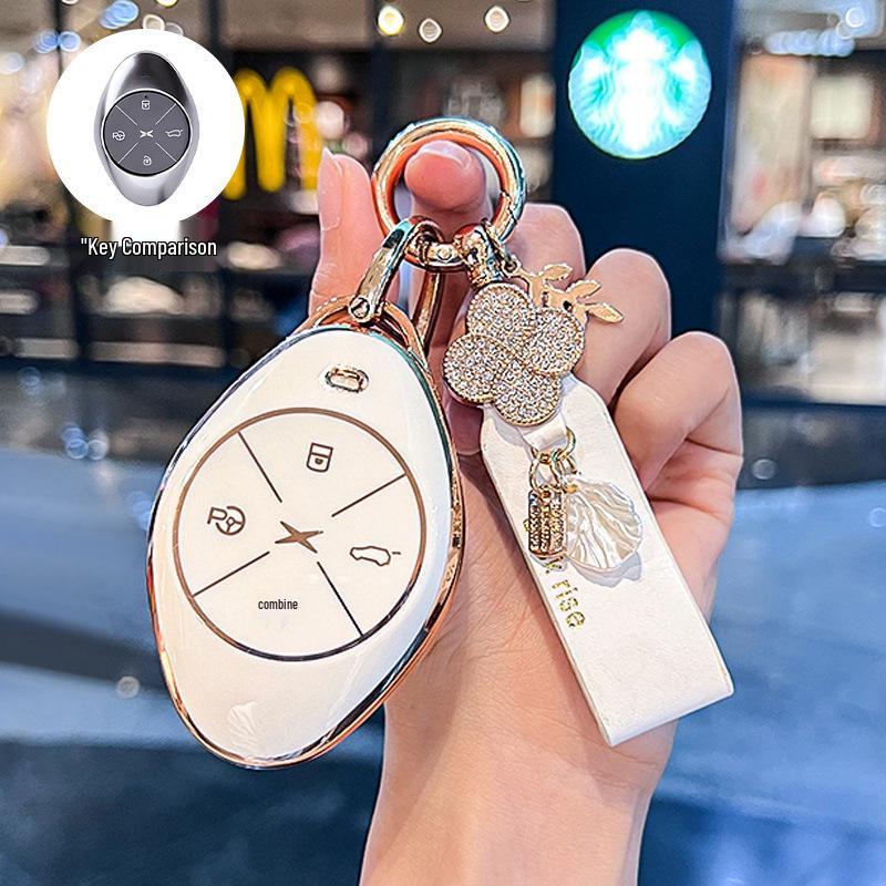 Premium Key Cover & Keychain for Xiaopeng P7, G6, New P7i, P5, G3, G3i, G9 Models