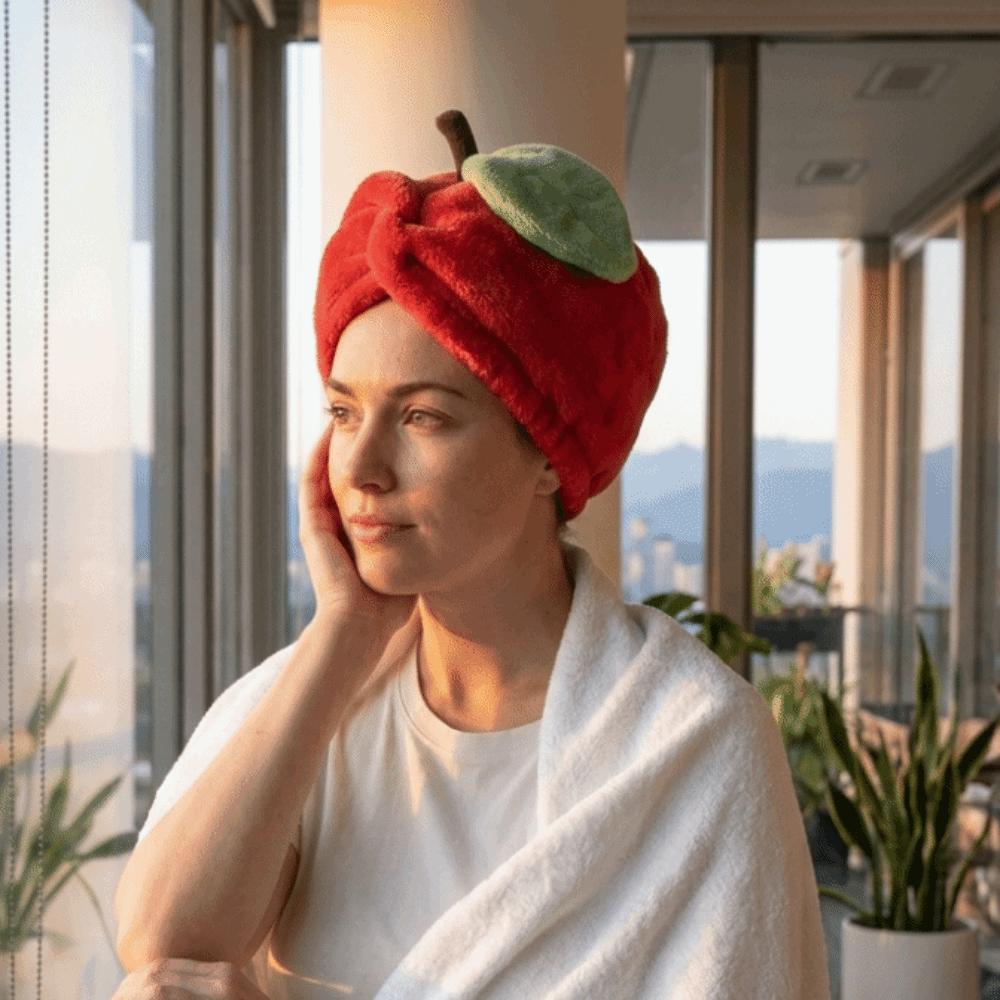 Super Absorbent Hair Drying Cap Coral Fleece Hair Drying Towel Durable Head Wrap Bath Time