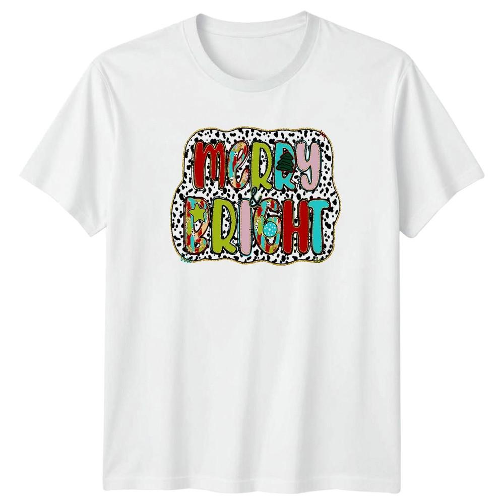 Merry Bright Christmas Holidays Unisexs Unisexs Graphic Tee Unisex TShirt S