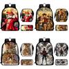One Piece 3 In 1 Lightweight Adjustable Front Pocket School Backpack Set With Crossbody Bag Pencil Case For Boys Girls Ages 6-10