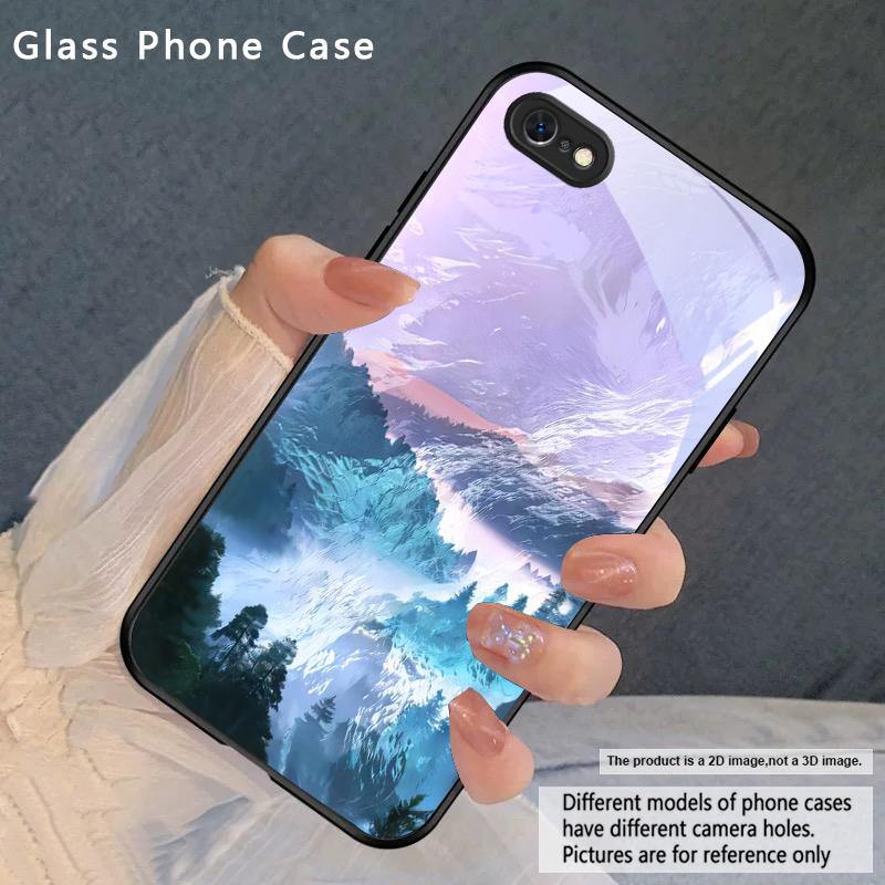 Sea storm small sailboat For iPhone 17 Pro Max 16 E 15 Plus 14 Pro 13 12mini 11 Air XS Max 5 6 7 8Plus SE Black Glass Phone Case