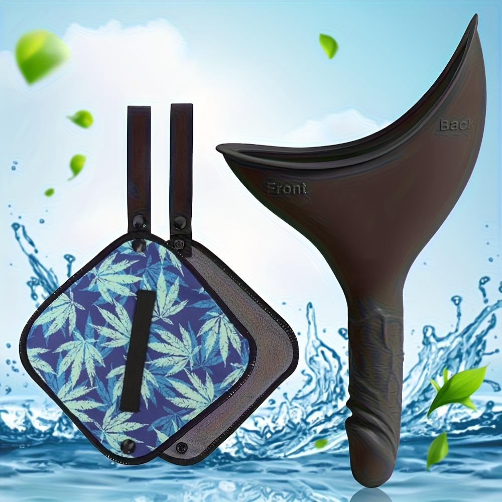 Female Urinal Pee Cloth Set Female Urination Device Reusable Pee Funnel & Rag Silicone She Pee Cup for Womens Stand to Pee
